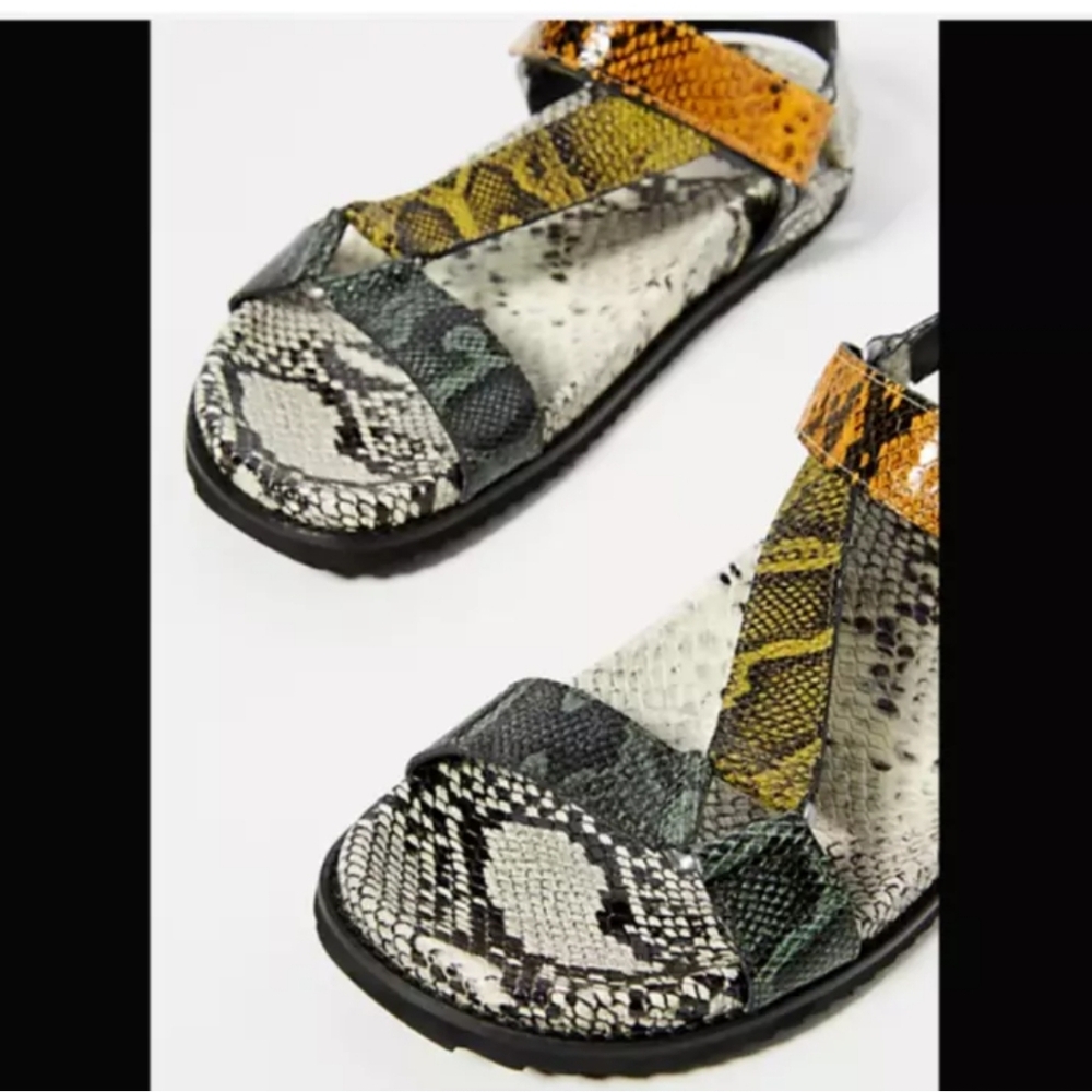 FREDA SALVADOR Adair Shiny Python Sandals NEW $425 Sz 10 Anthropologie Exclusive - Picture 4 of 13
